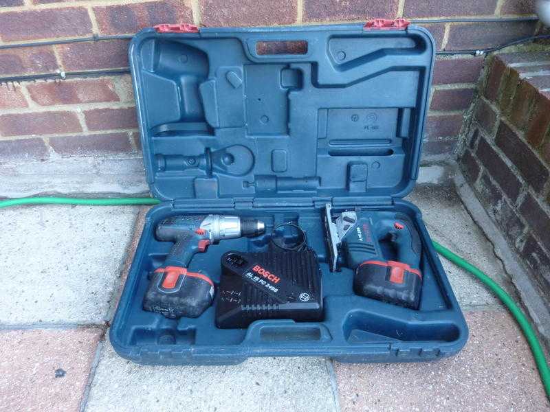 bosch.gsb.ve.24.v.2.speed .hammer drill, jigsaw.gst.24v.3.speed.both are cordless