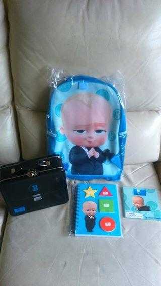 Boss Baby,Rucksack,Lunchbox ,notebook and Activity pack 10