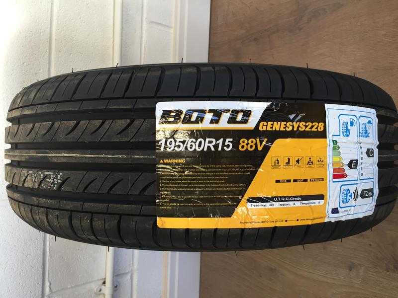 Boto Tyres 195 60 15 - Brand New (Fitting Service Available) 38 FULLY FITTED