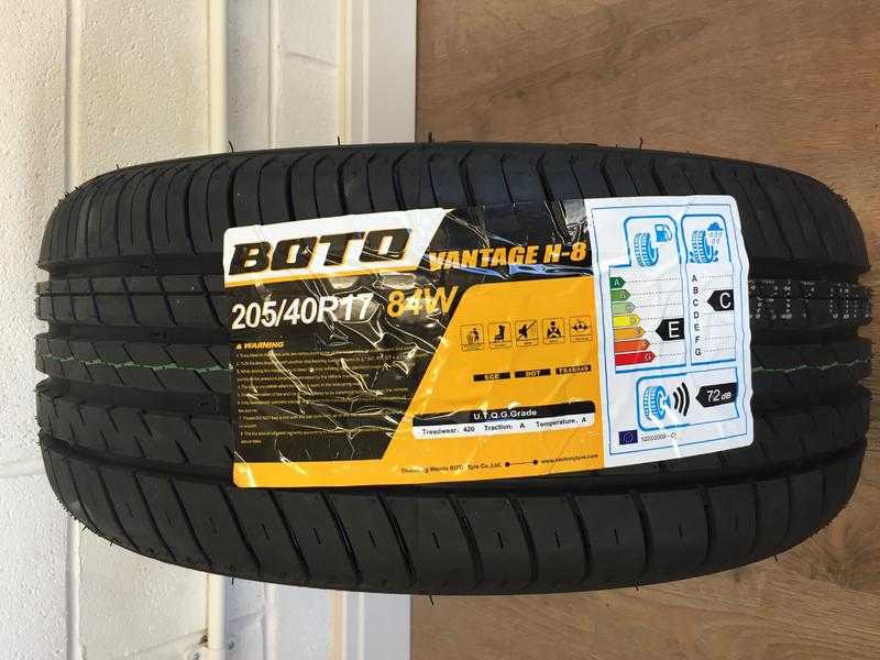 Boto Tyres 205 40 17 - Brand New (Fitting Service Available) 45 FULLY FITTED