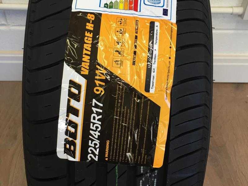 Boto Tyres 225 45 17 - Brand New (Fitting Service Available) 45 FULLY FITTED