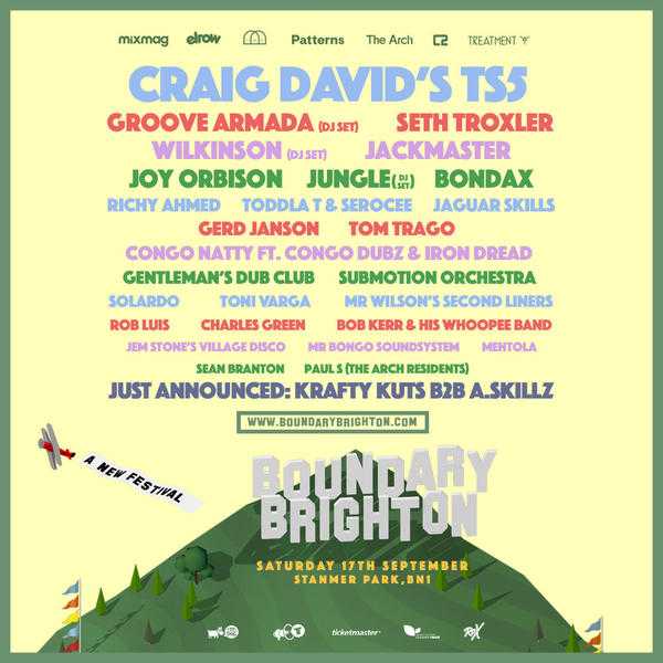 BOUNDARY FESTIVAL TICKETS - BRIGHTON - x2 - SAT 17TH SEPTEMBER