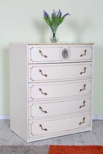 BOW FRONTED LOUIS FRENCH CHEST OF DRAWERS 5 LARGE PAINTING PROJECT - CAN COURIER