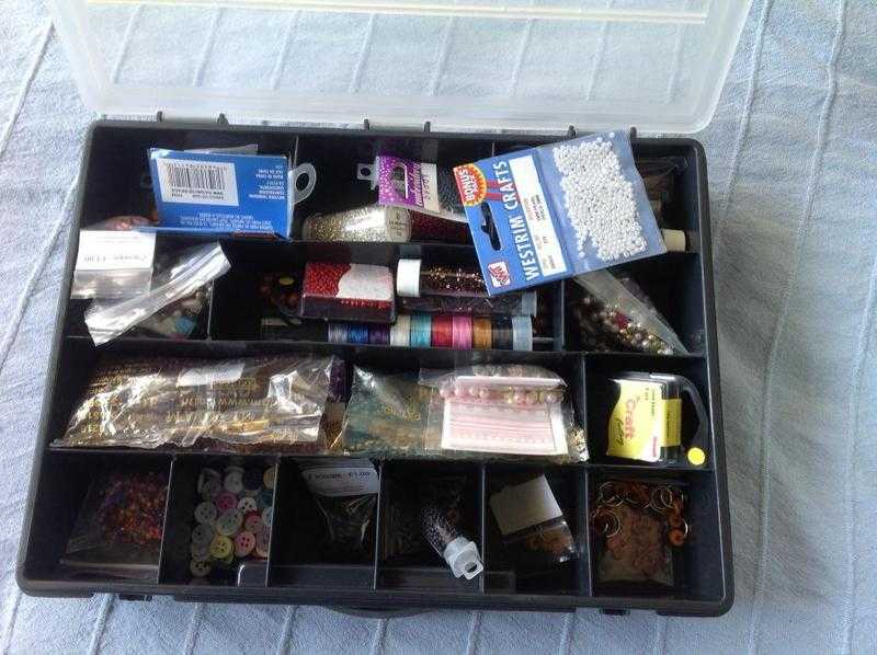 Box of Beading and Jewellery Making bits