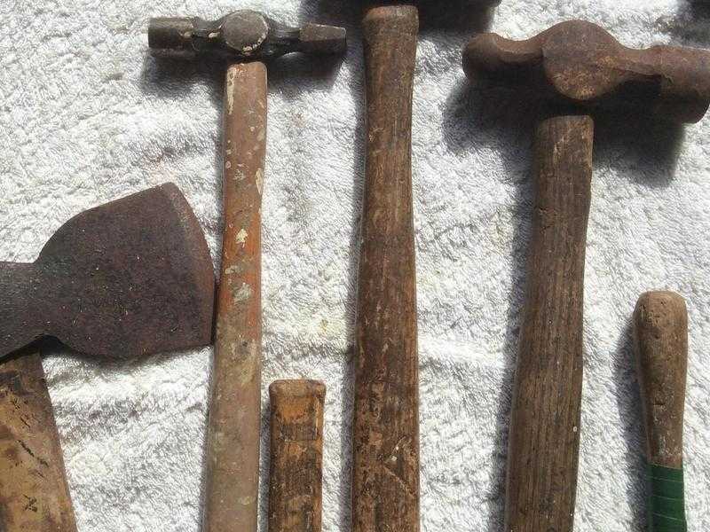 Box of old hammers