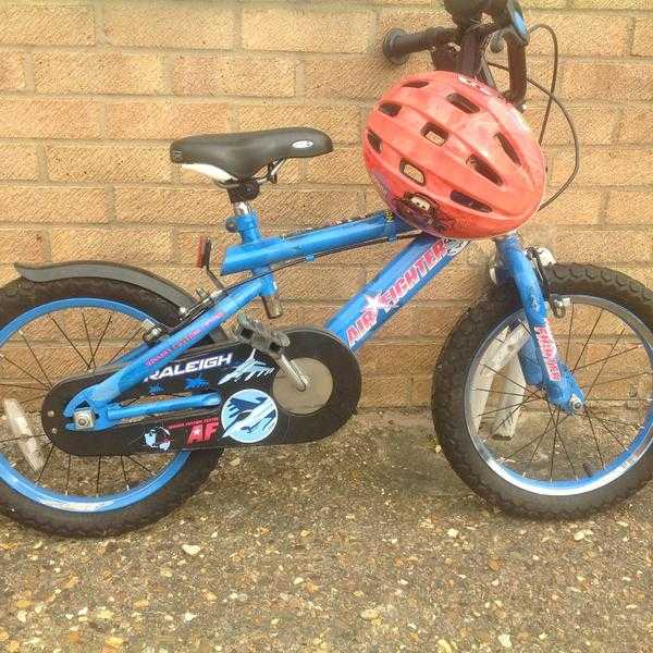 Boys bikes and helmets