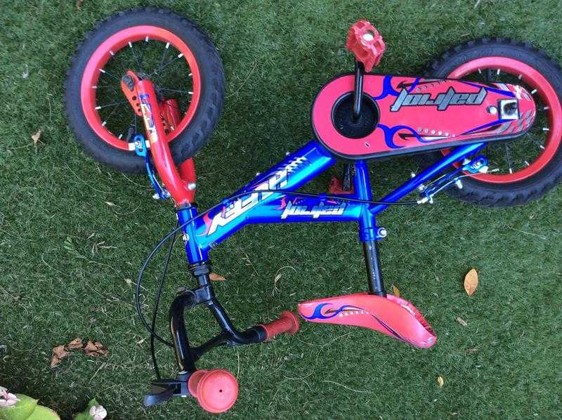 Boys blue and red 12 inch bike