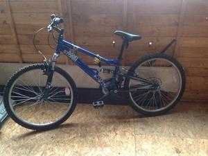 BOYS BLUE MOUNTAIN BIKE, TOWNEND, SUIT 10-14YR OLD IN GOOD CONDITION