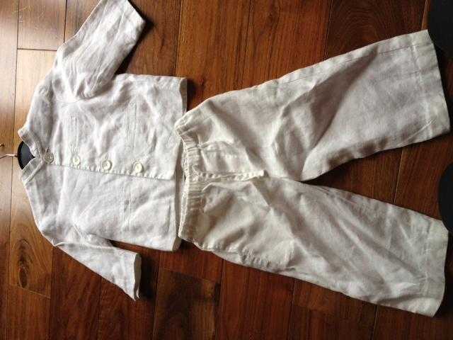 boys Page Boy outfitWeddingChristening suit 12-18 months white Monsoon suit in linen