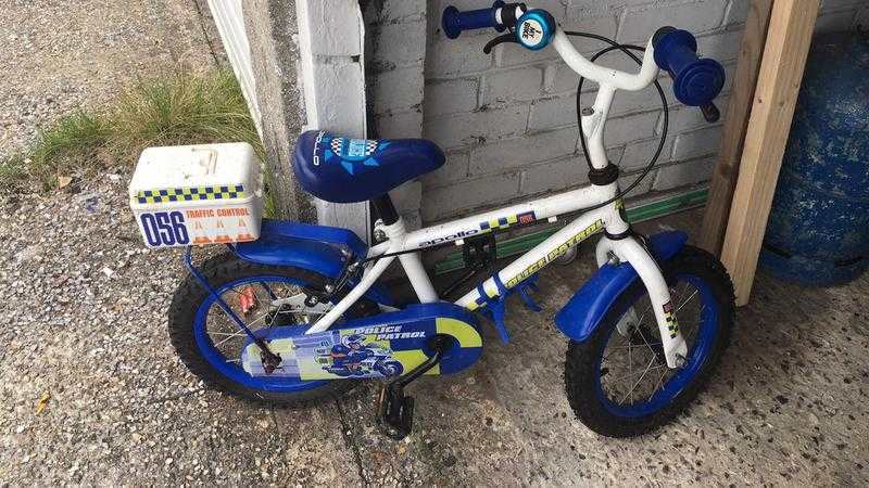 Boys police bike 14quot wheel