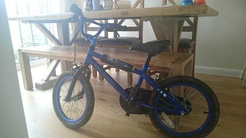 Boys silver shark bike for 4 to 7 year old