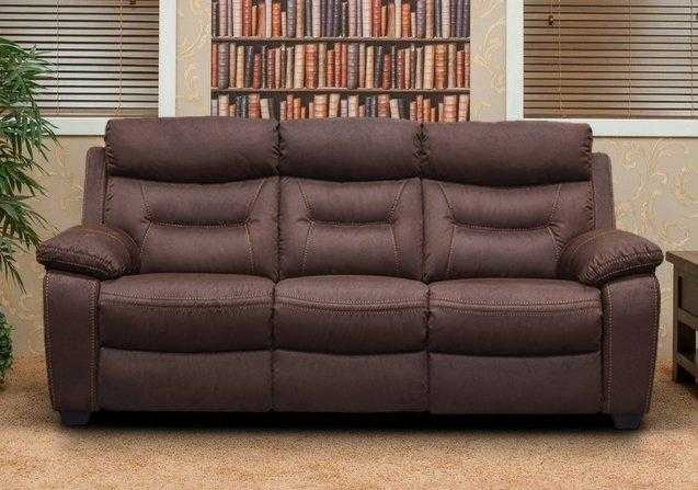 Brand new 3 seater plus 2 seater Carlos brown suede reclining sofas
