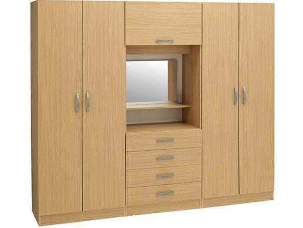 BRAND NEW 4 Door Family Fitment Wardrobe Set with Dresser