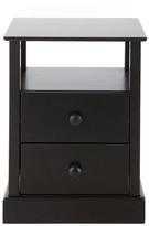 Brand New Black Two Drawer Bedside Cabinet