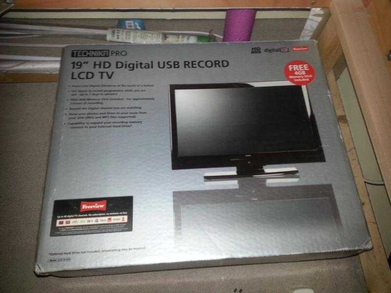 Brand New boxed 19quotHD TV with USB record feature.