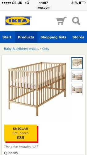 Brand new cot and mattress for sale never used