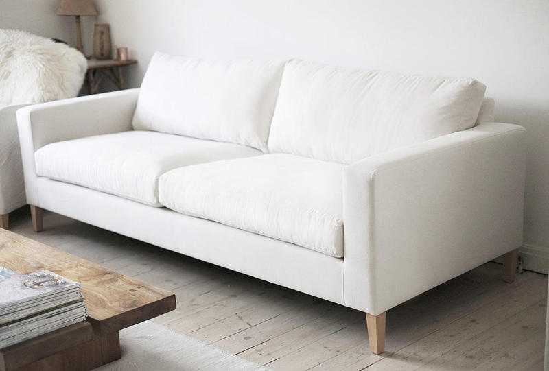 Brand new cream linen 3 seater sofa