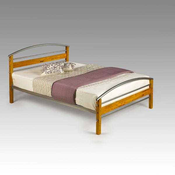 BRAND NEW DOUBLE WOODEN BED WITH MATTRESS - CALL NOW