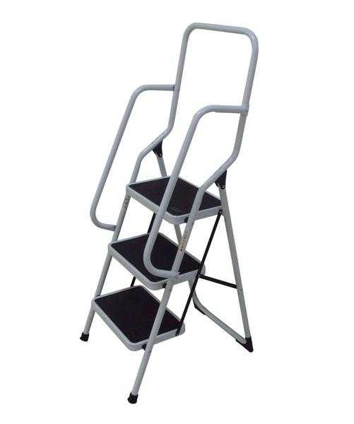 Brand New Foldable Non Slip 3 Step Steel Step Ladder