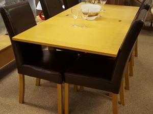 BRAND NEW Glass dining table amp 4 chairs