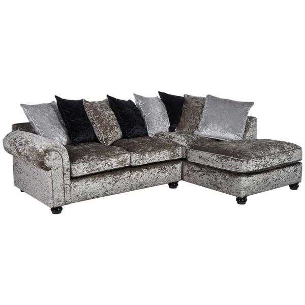 BRAND NEW JLP CRUSHED VELVET CORNER SOFA AVAILABLE IN DIFFERENT COLOURS