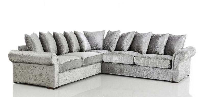 BRAND NEW JLP LIVERPOOL CORNER CRUSHED VELVET SOFA AVAILBLE IN 2 COLOURS