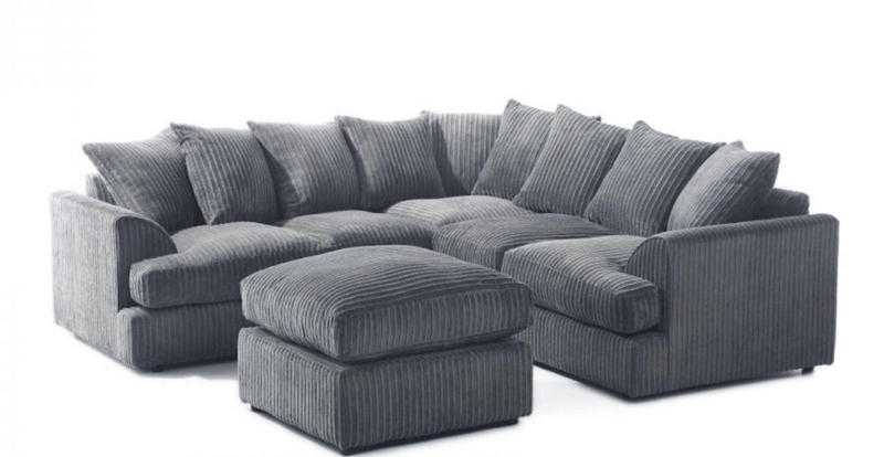 BRAND NEW LIVERPOOL CORNER SOFA - FABRIC JUMBO CORD AVAILABLE IN 9 COLOURS