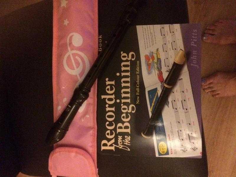 Brand new recorder, case and book