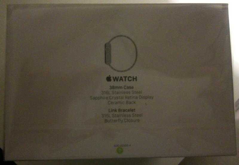 BRAND NEW UNOPENED - Apple Watch 38mm Stainless Steel Case with Link Bracelet