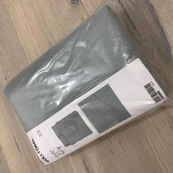 Brand New unopened Ikea Gulltorel double duvet cover set greyjade with  Subtle geometric pattern