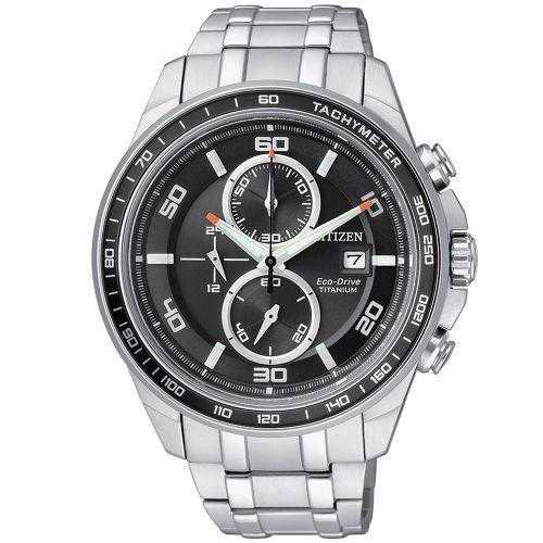 BRAND NEW......MENS CITIZEN ECO-DRIVE TITANIUM CHRONOGRAPH WATCH CA0340-55E .........BOXED WITH TAGS