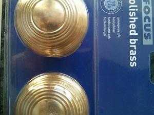 Brass door in knobs