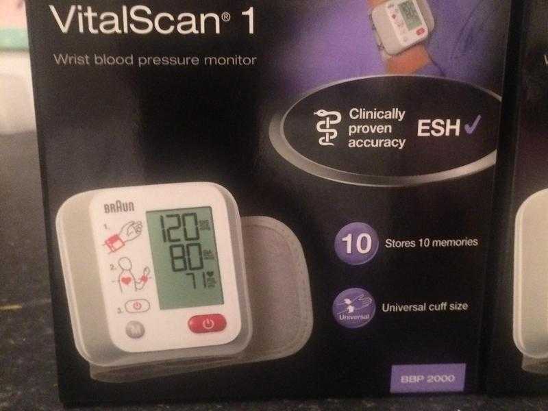 Braun VitalScan 1 BBP2000 Automatic Wrist Blood Pressure Monitor Braun