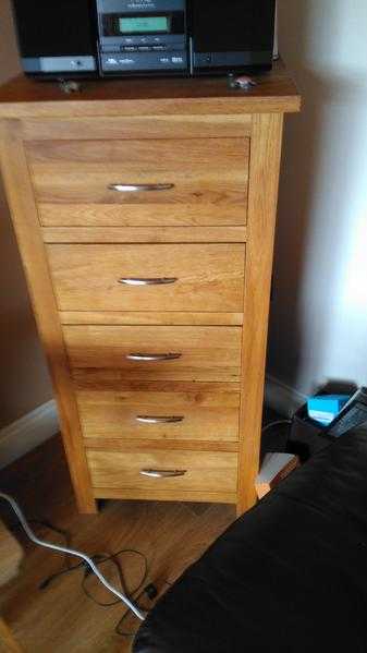 Brooklyn oak 5 drawer unit