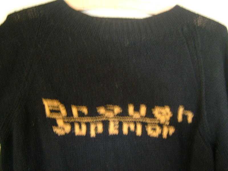 BROUGH  SUPERIOR  hand  knitted jumper