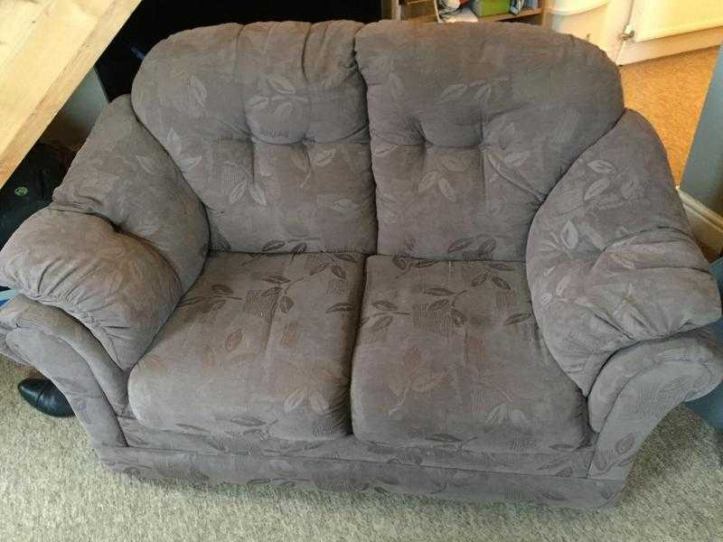 Brown 2 seater sofa