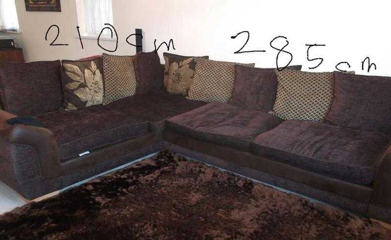 Brown corner sofa