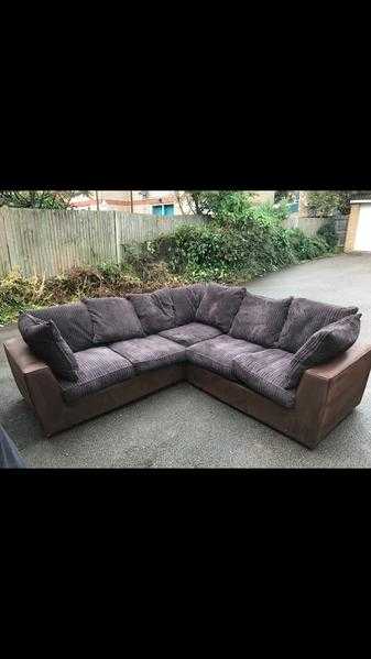 Brown corner sofa