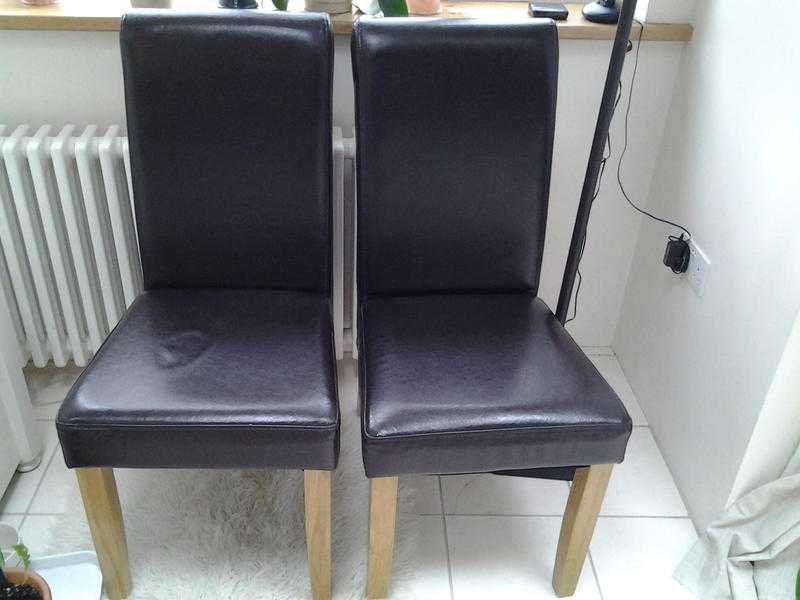 brown genuine leather dining room chairs