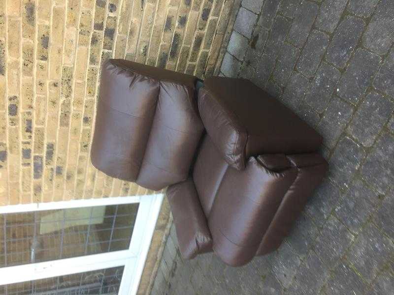 brown leather reclining chair