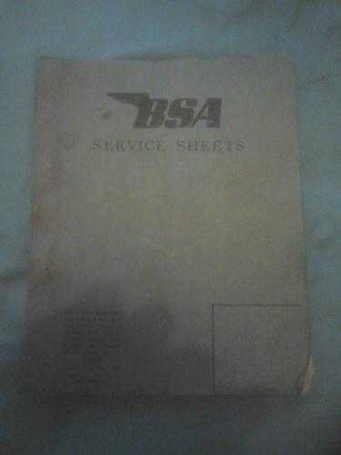 bsa service sheets, Workshop Manuals, for sale , bsa