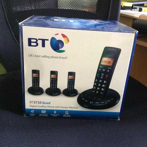 BT  4 Digital Cordless Phones with Answer Machine