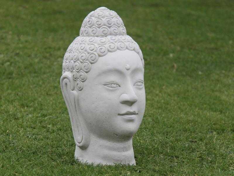 BUDDHA HEAD 16quot cast stone