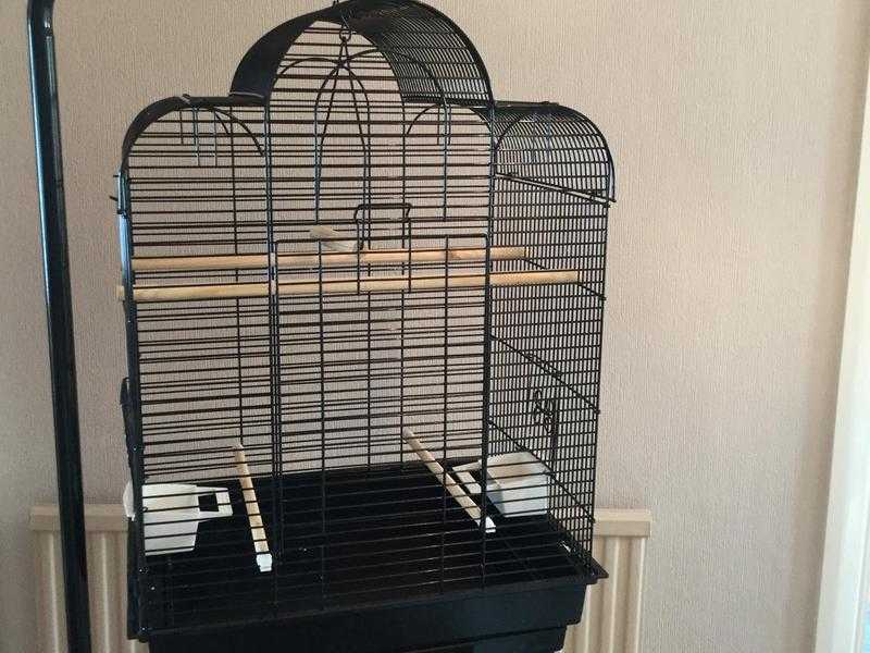 Budgerigar cage and stand