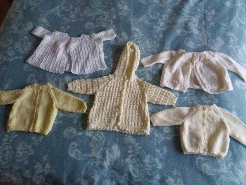 Bundle of Clothes Hand Knitted Baby Cardigans Nearly New Newborn Children039s Clothes