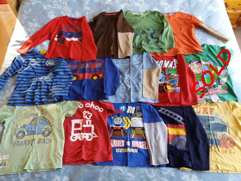 Bundle of Clothes Tee-Shirt Long Sleeve Tops Nearly New Boy 3-4 years