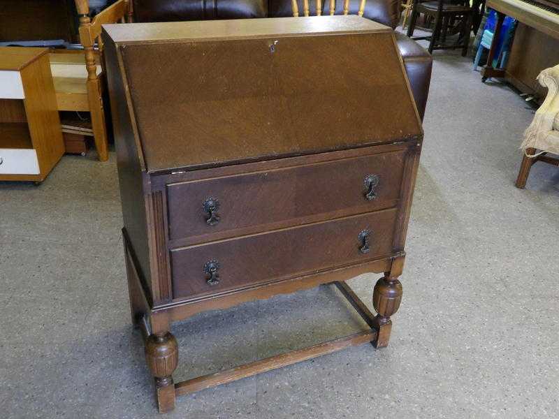 Bureau  Laptop  Writing Desk With Drawers- Great Shabby Chic Paint Project