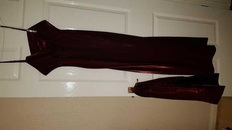 burgandy long dress