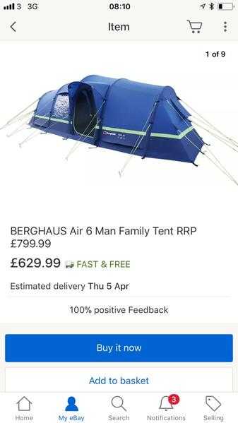 Burghaus 6 man inflatable tent