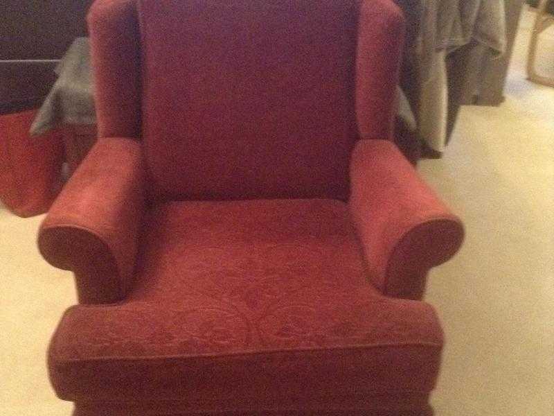 Burgundy comfortable armchair